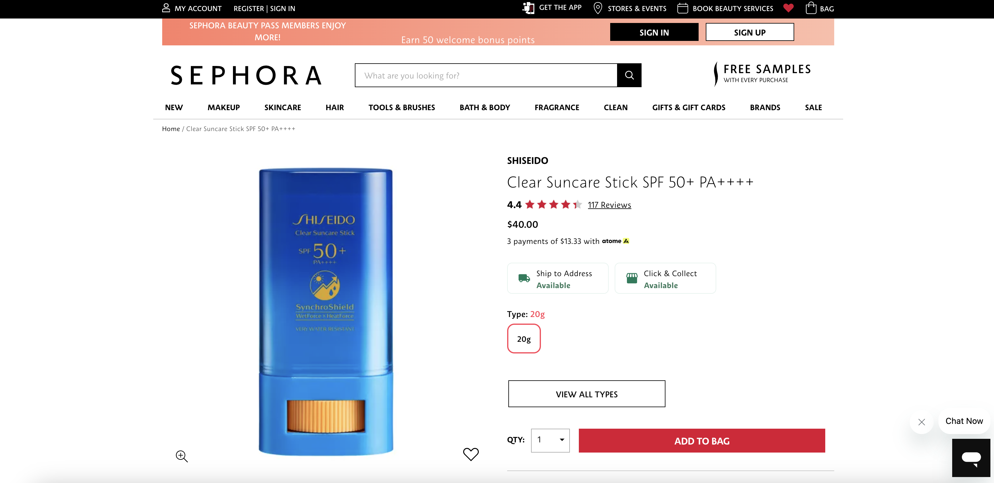 Clear Suncare Stick SPF 50+ PA++++