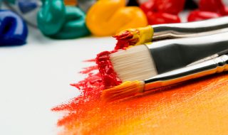 paint on paintbrushes