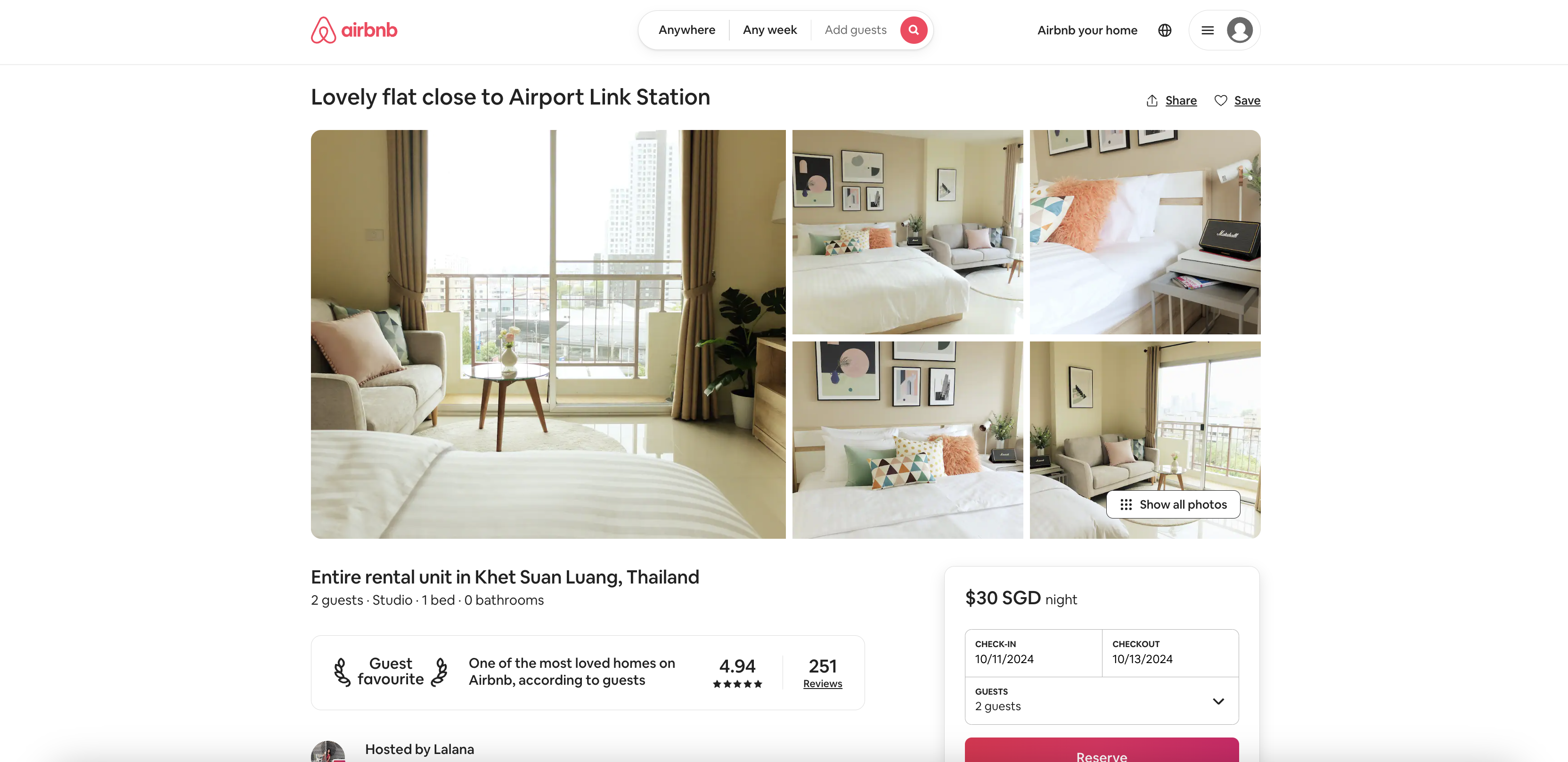 Neat studio rental flat close to Airport Link Station