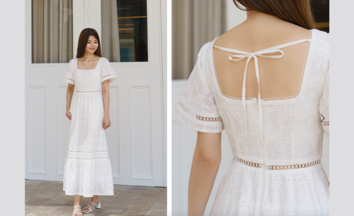 The Thread Theory's Enchanted Steps Maxi Dress (White)
