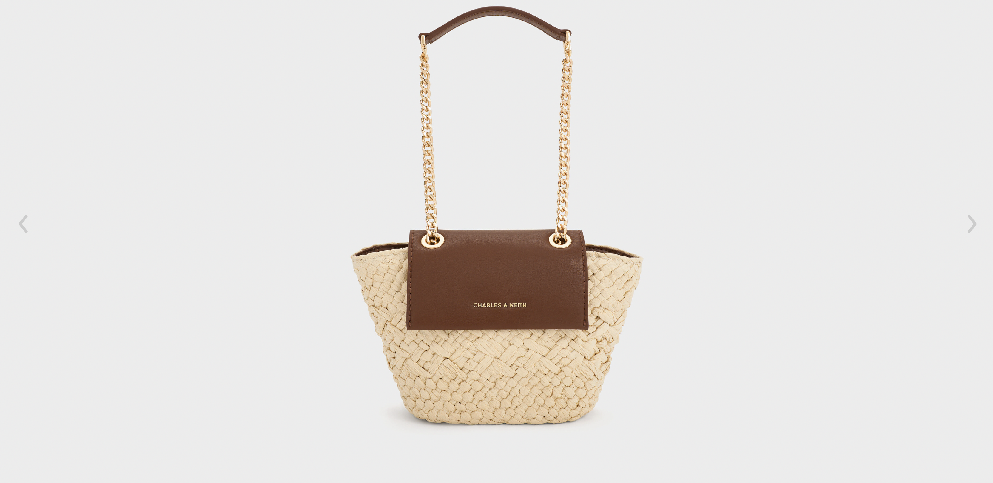 Shalia Raffia Chain-Strap Crossbody Bag - Natural Raffia