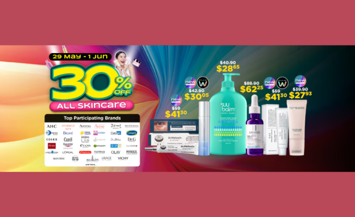 Watsons 30% Off Skincare Promotion