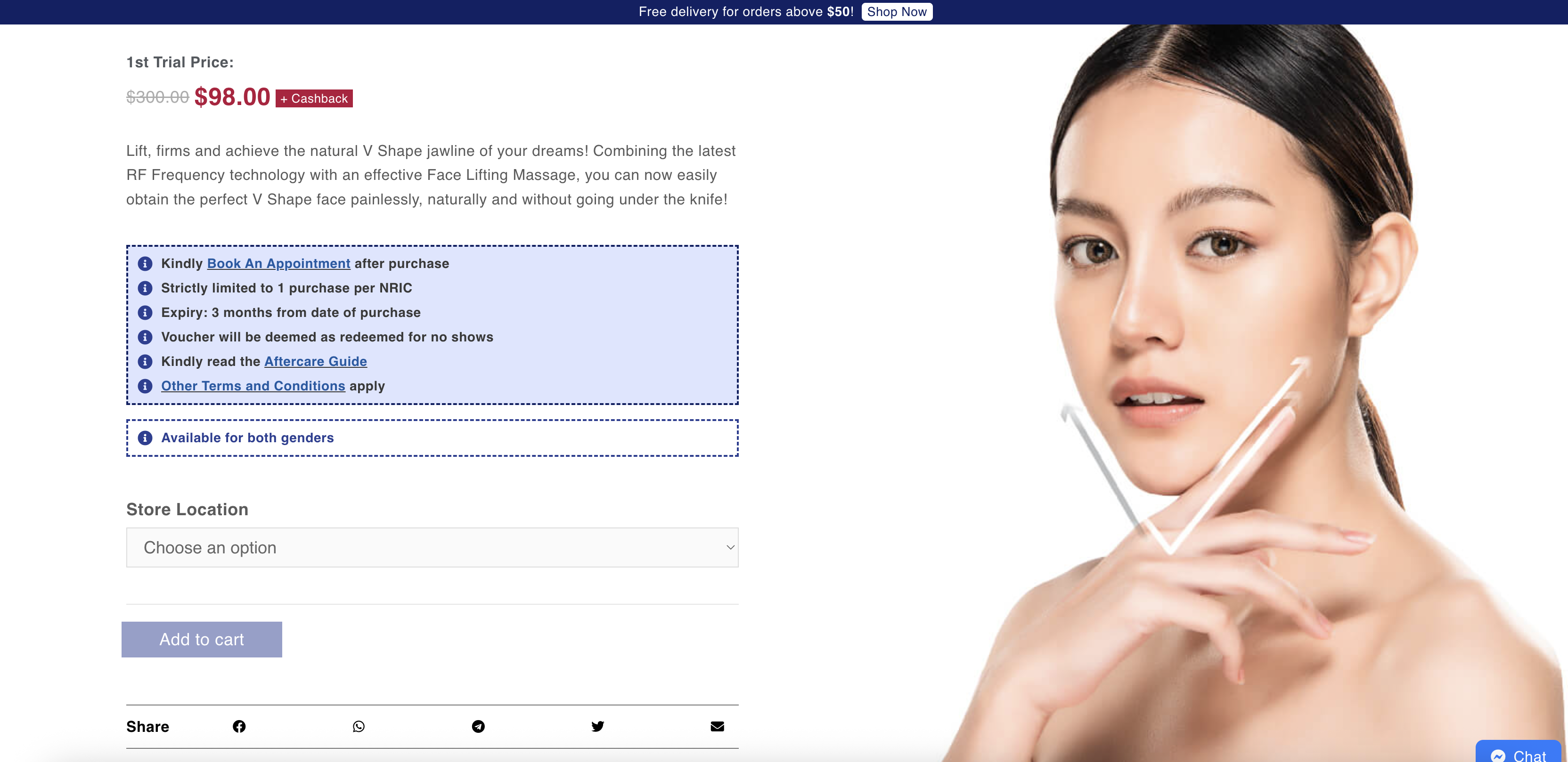 100 Mins V-Shape Face and Eye Lifting Treatment