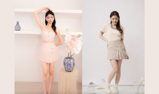 Pink & Khaki Skorts
