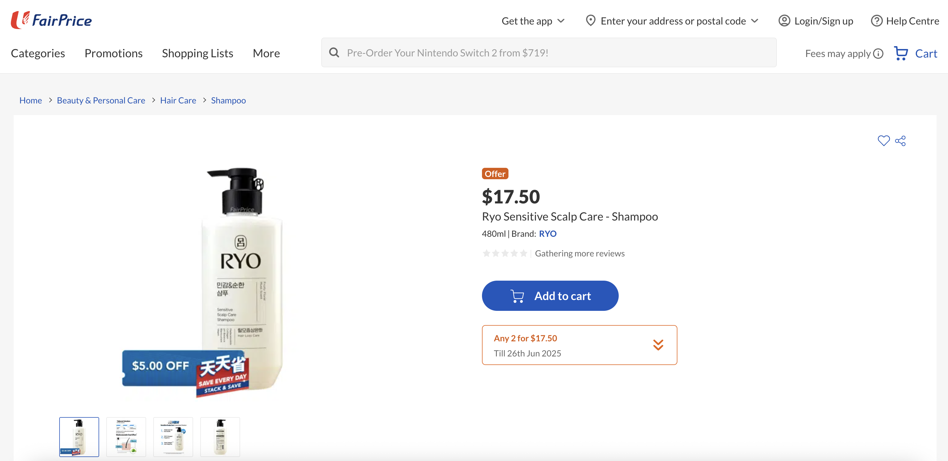 Ryo Sensitive Scalp Care - Shampoo