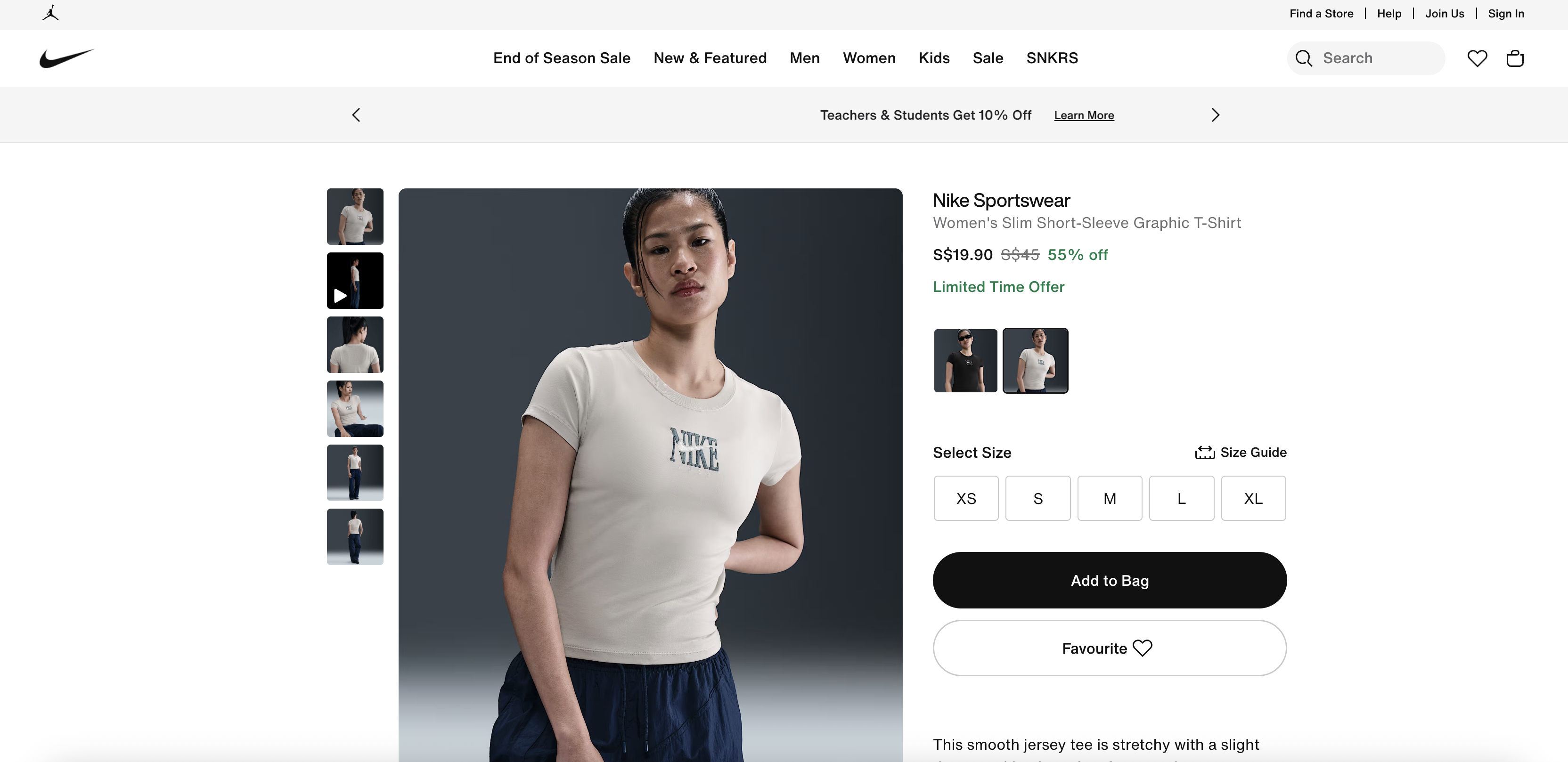 Women's Slim Short-Sleeve Graphic T-Shirt