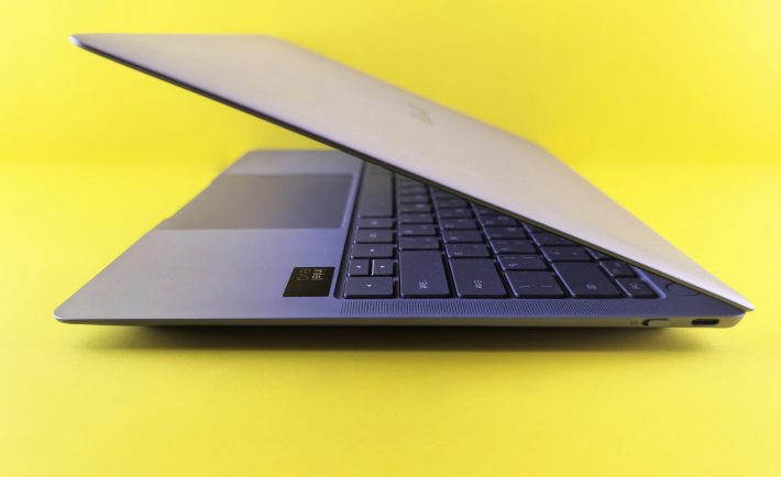 a half-closed laptop