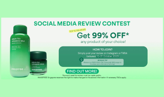 Innisfree’s social media review contest this October 2025 (Main Banner)