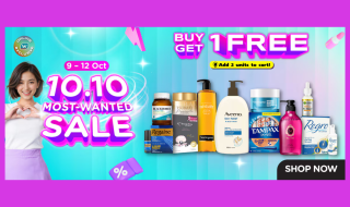 Watsons 10.10 Most-Wanted Sale: Buy 1 Get 1 Free Items