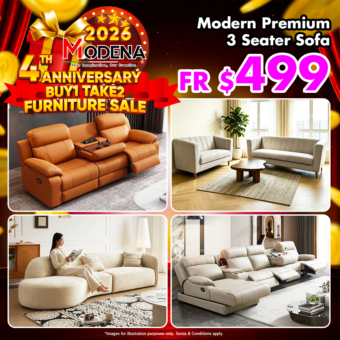 Modena Furnishing’s 2-Day Sale Has BUY 1 FREE 1 Mattresses, Sofas From $499 & Huge Free Gifts