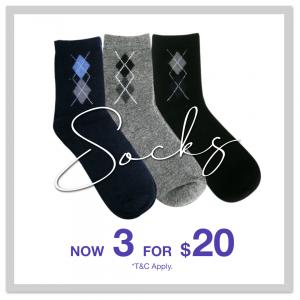 3 for 20 SOCKS